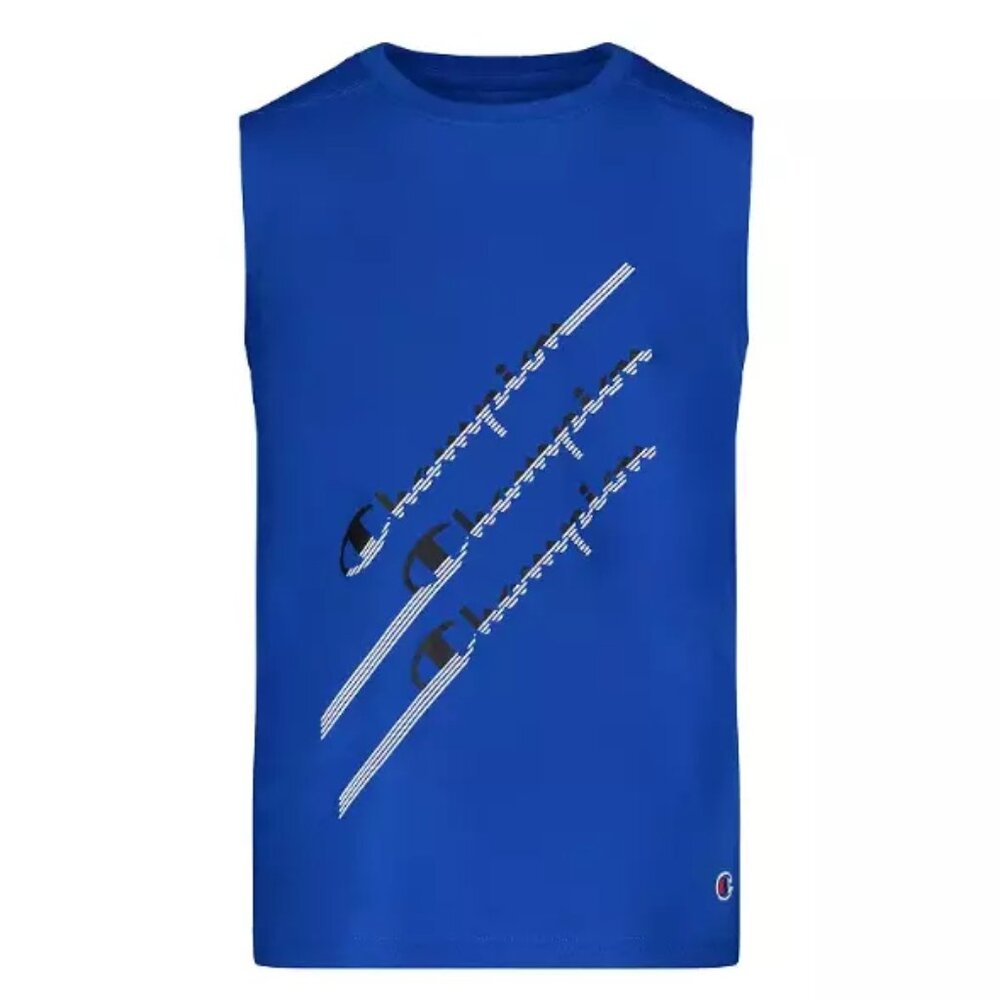 Boy's Champion Striped C Muscle Tee